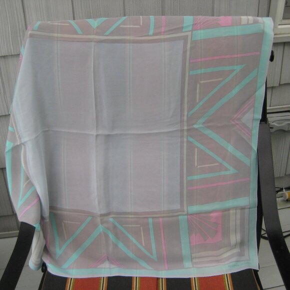 Vintage Adrienne Vittadini Mod Square Scarf - Picture 1 of 6